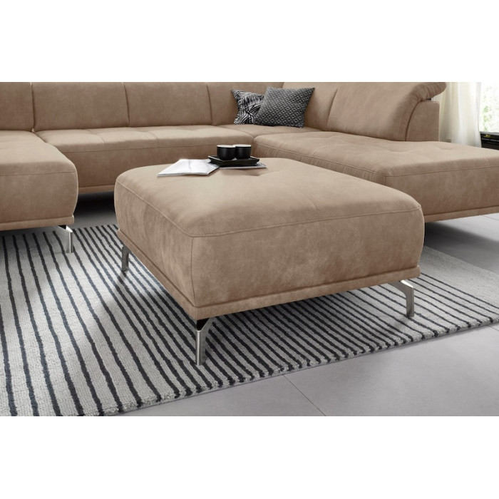 CALUNA Hocker gepolstert beige