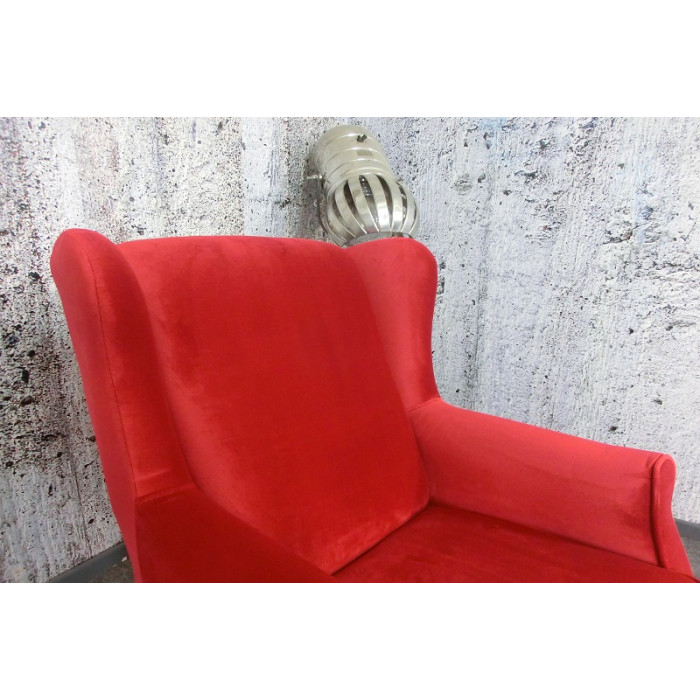 LORRIS Sessel mit Ohren aus Samt rot Max Winzer