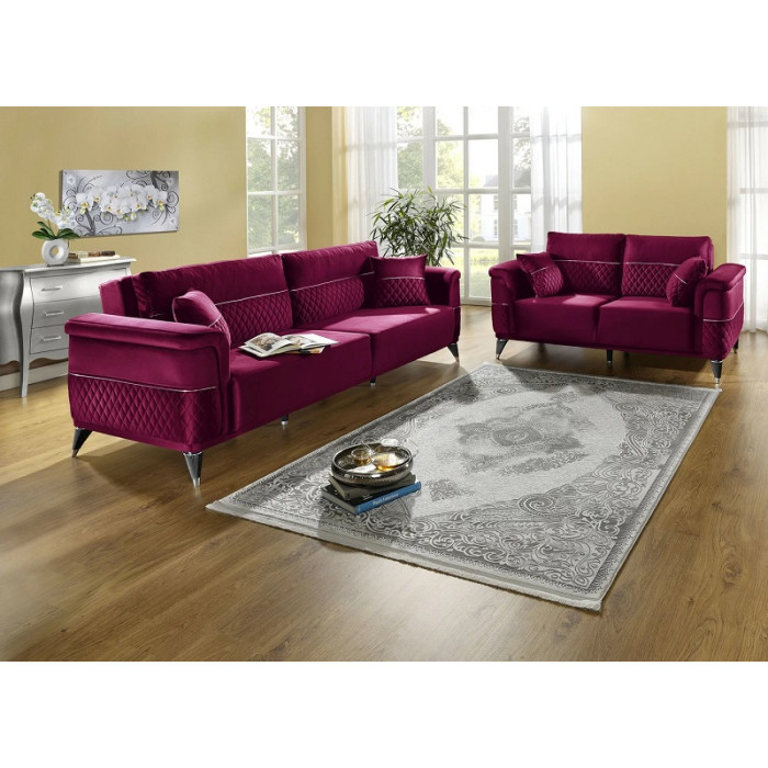 GLORIA elegantes zweisitziges Sofa rot