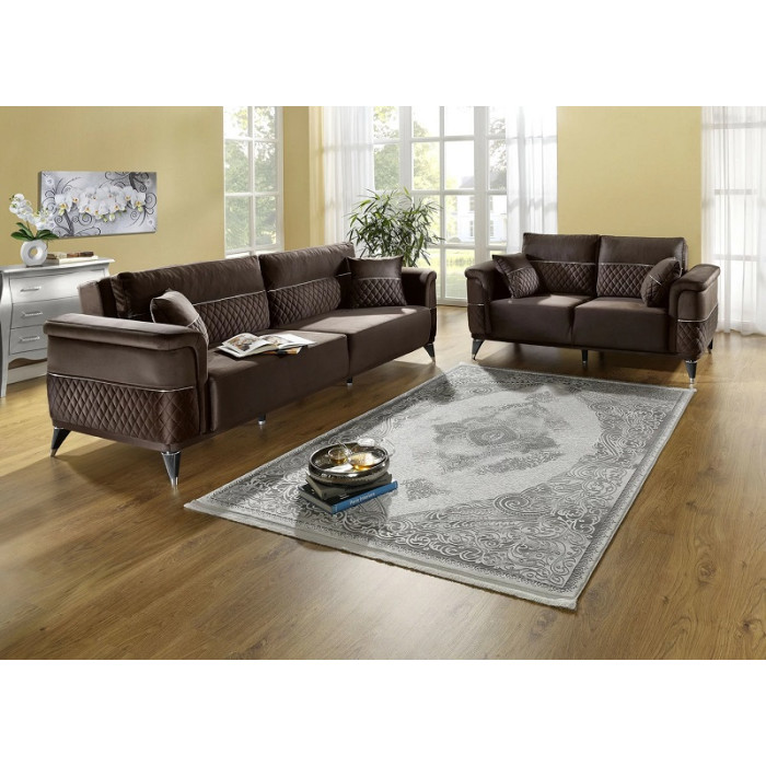 GLORIA elegantes zweisitziges Sofa braun