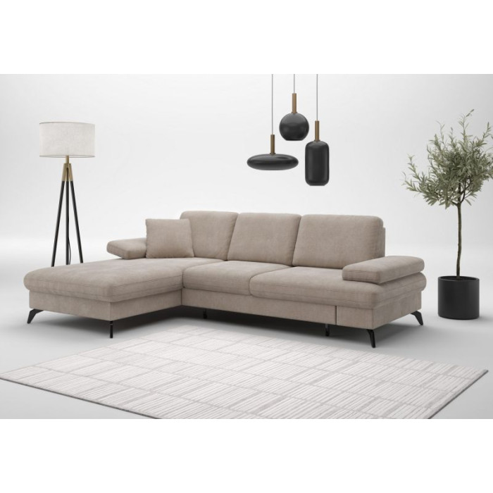 MORRIS Ecksofa-Set taupe - linke Seite