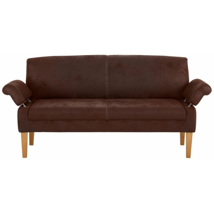 MALMÖ Küchensofa/Bank Mikrofaser braun