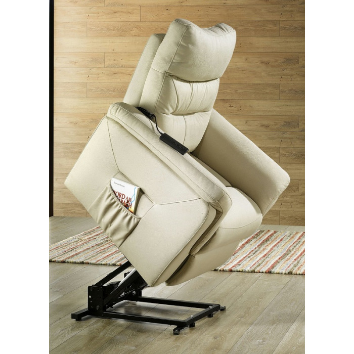 TREVISO elektrischer Massage-Liegestuhl beige 1-motorig