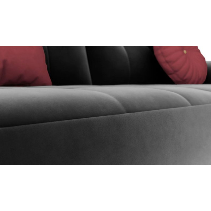 ORIENT Ecksofa-Set Samt schwarz - linke Seite