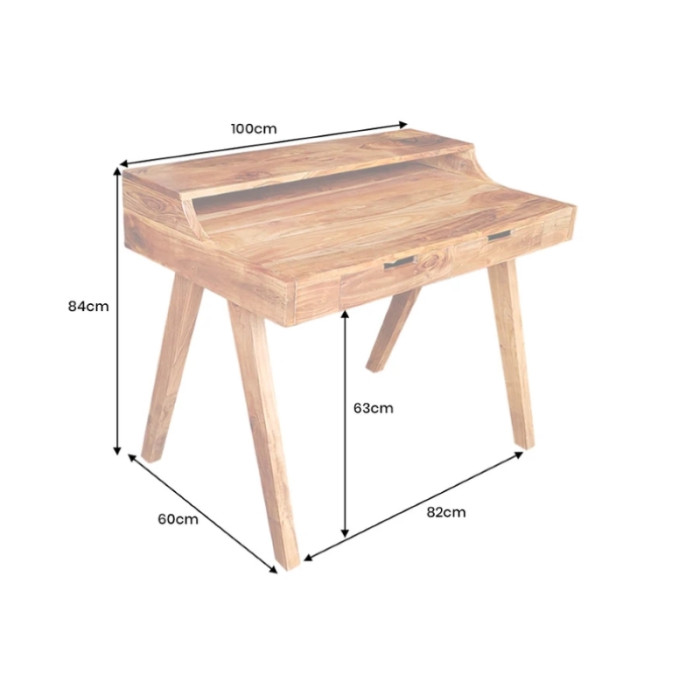 Schreibtisch MONSOON 100 cm, Akazienholz