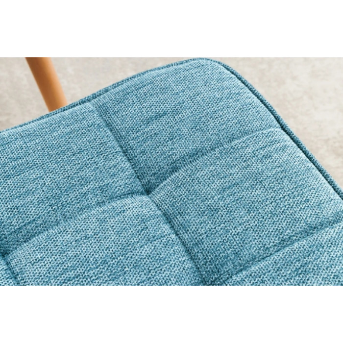 Stuhl SCANDINAVIA 40 cm, strukturierter Stoff blau