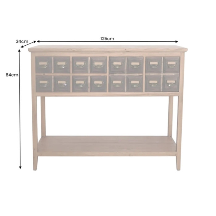 Kommode HERITAGE 125 cm, Kiefernholz in Naturfarbe