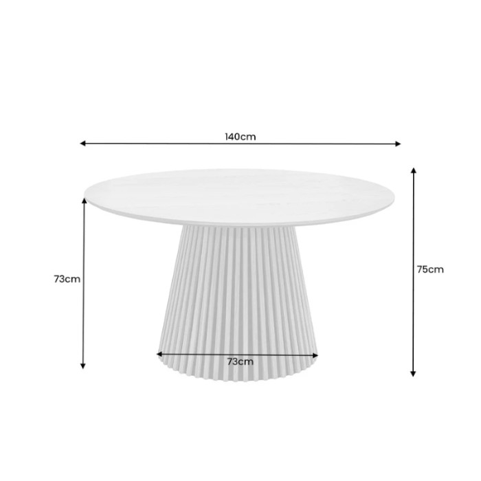 Esstisch VALHALLA WOOD 140 cm, rund, Eiche