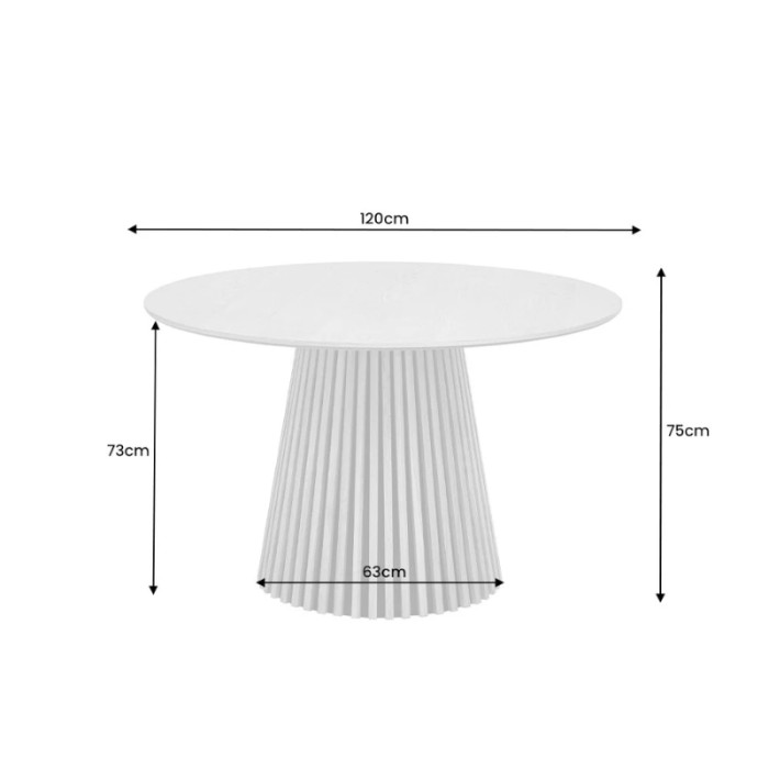 Esstisch VALHALLA WOOD 120 cm, rund, Eiche