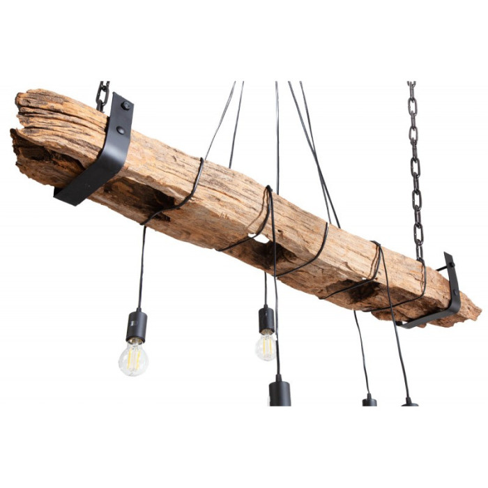 (3121) BARRACUDA Hängeleuchter aus Holz, 152 cm