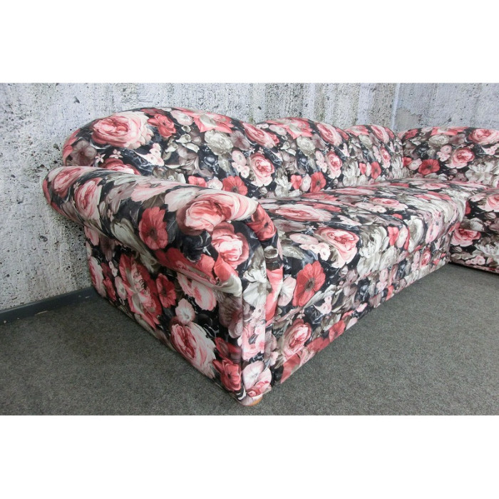 AURUM Eckschlafsofa mit Blumen