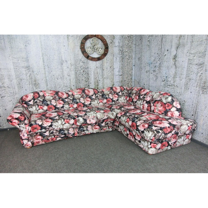 AURUM Eckschlafsofa mit Blumen