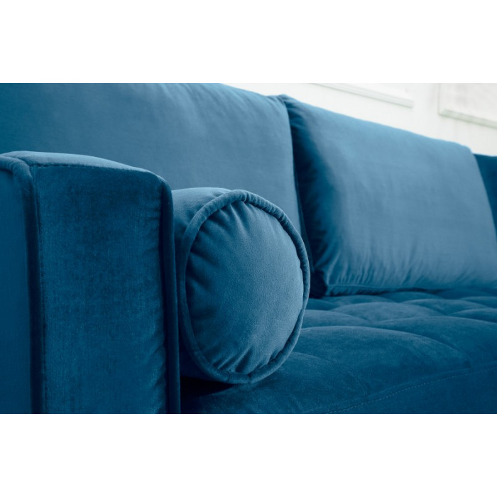 COZY VELVET modernes Sofa, blauer Samt 260 cm