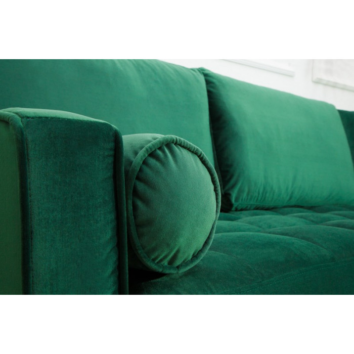 COZY VELVET modernes Sofa, grüner Samt 260 cm