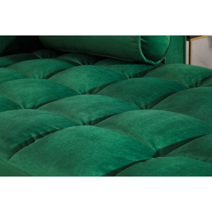 COZY VELVET modernes Sofa, grüner Samt 260 cm