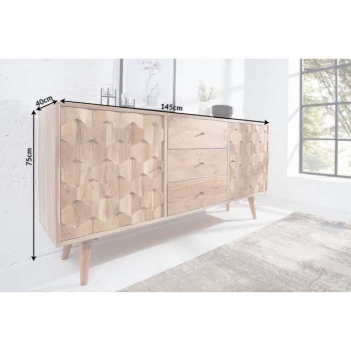 MYSTIC LIVING Kommode aus massivem Akazienholz 145cm