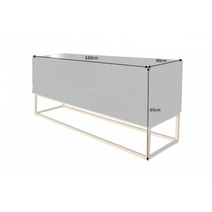 SCORPION Design-TV-Tisch, Mango massiv 160 cm