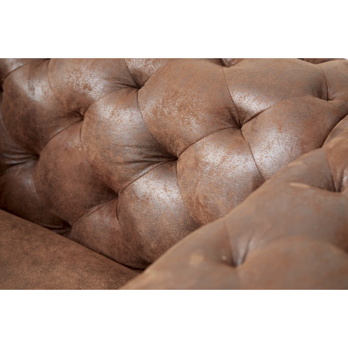 MODERN BAROCK Chesterfield křeslo antik hnědé