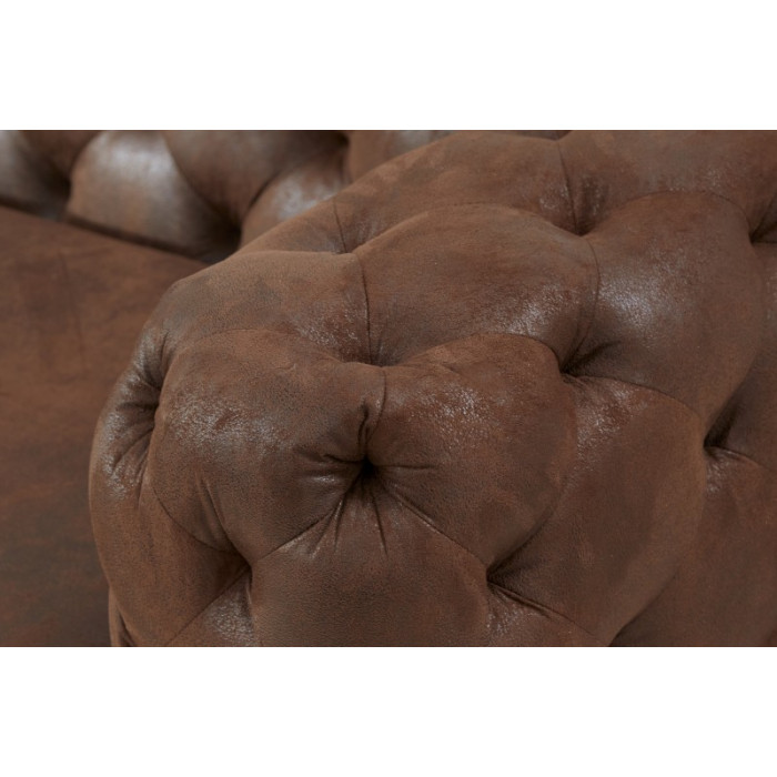 MODERN BAROCK Chesterfield pohovka antik hnědá, 240 cm