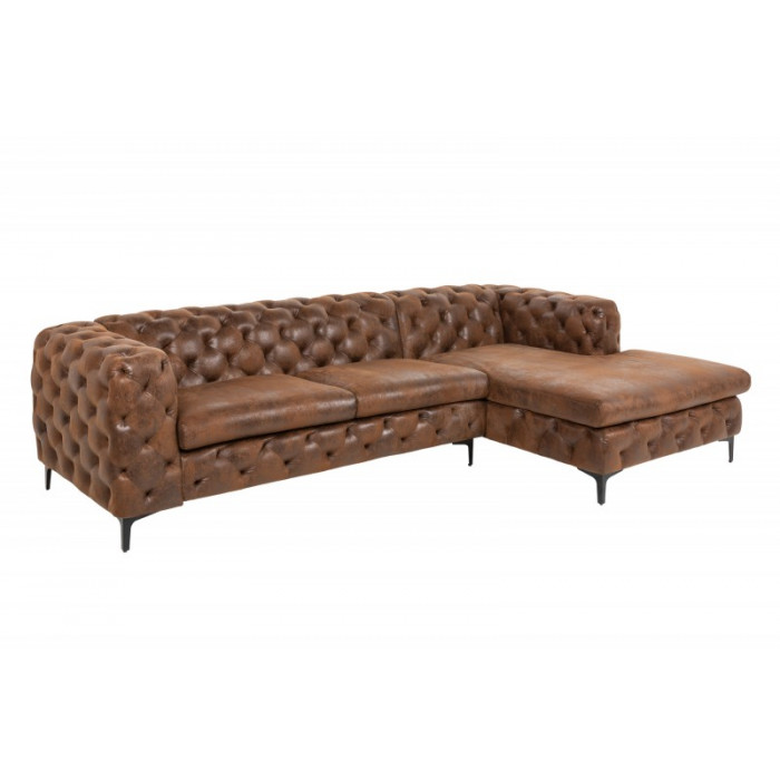 MODERN BAROCK antikbraunes Ecksofa