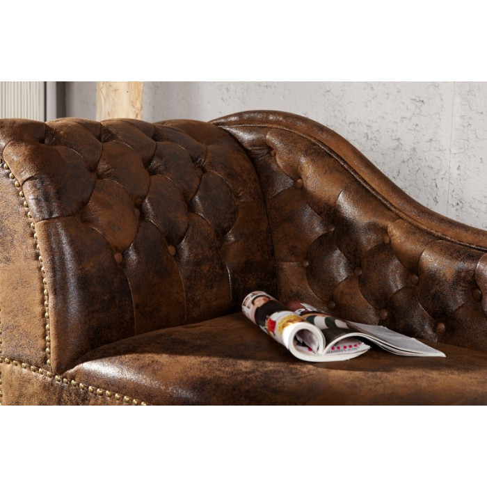 CROWLE Chesterfield-Sessel antikbraun