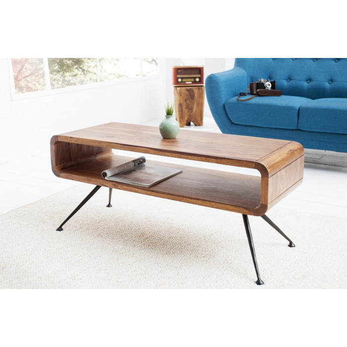 ALPHA Retro-Couchtisch Sheesham 100 cm