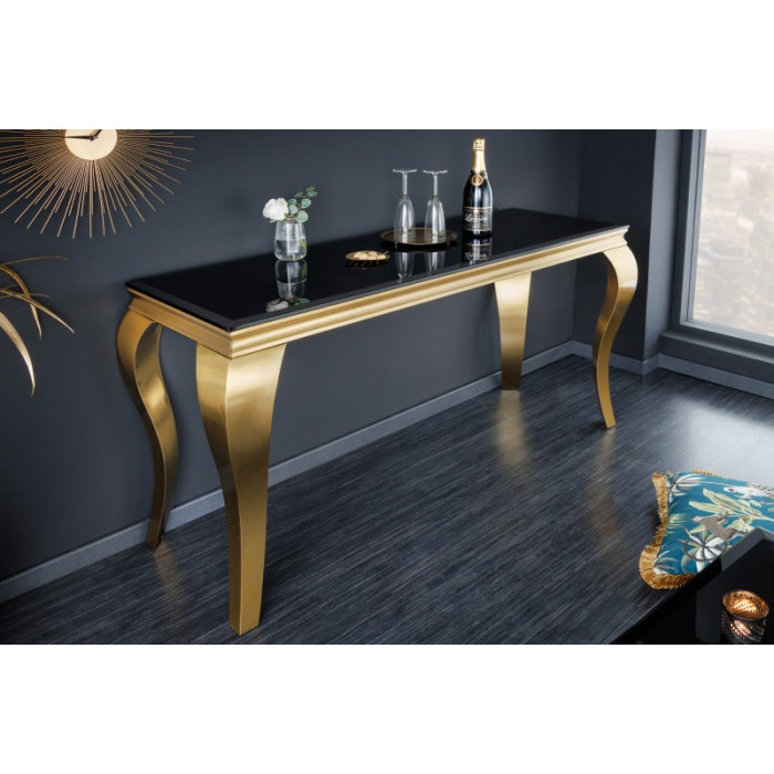 MODERN BAROCK Konsolentisch schwarz gold opal 145cm