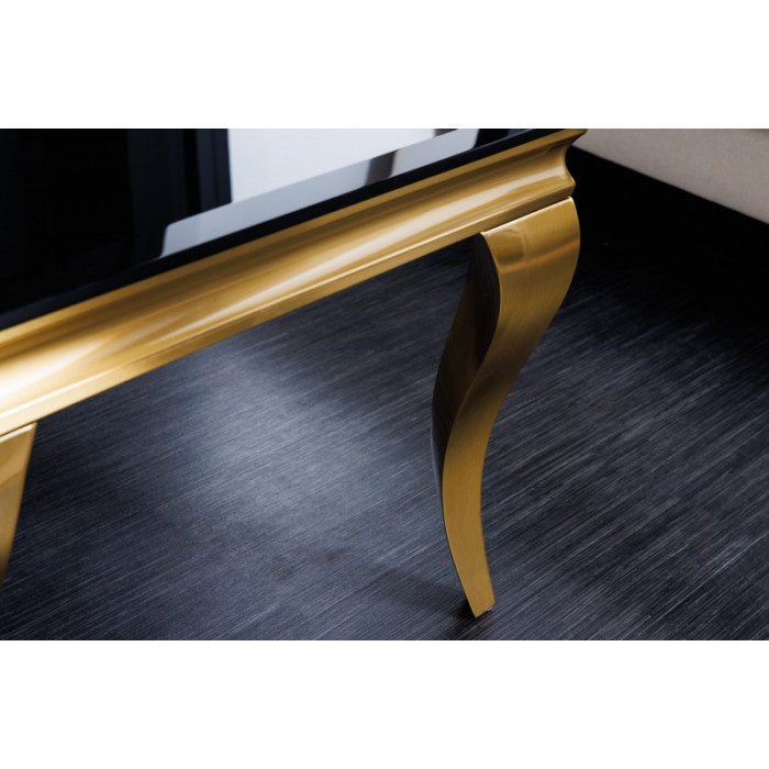 MODERN BAROCK Couchtisch schwarz gold opal 100cm