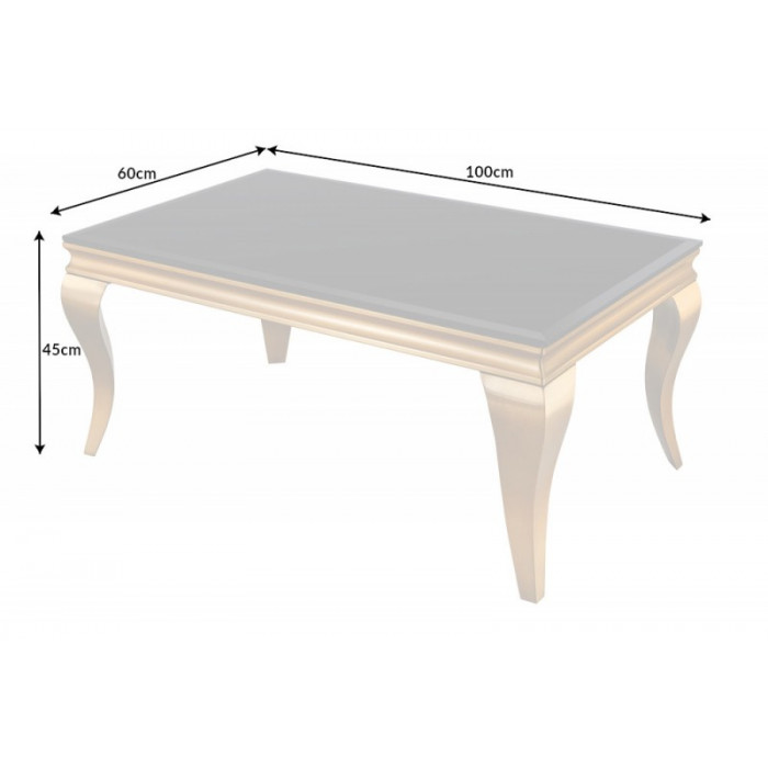 MODERN BAROCK konferenční stolek černá zlatá opál 100cm