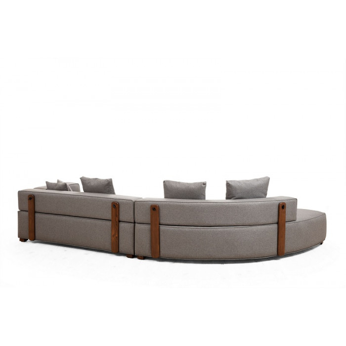 GONDOL Ecksofa-Garnitur grau - links