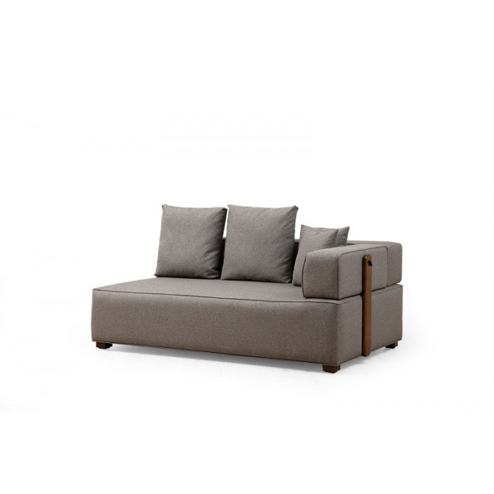 GONDOL Ecksofa-Garnitur grau - links