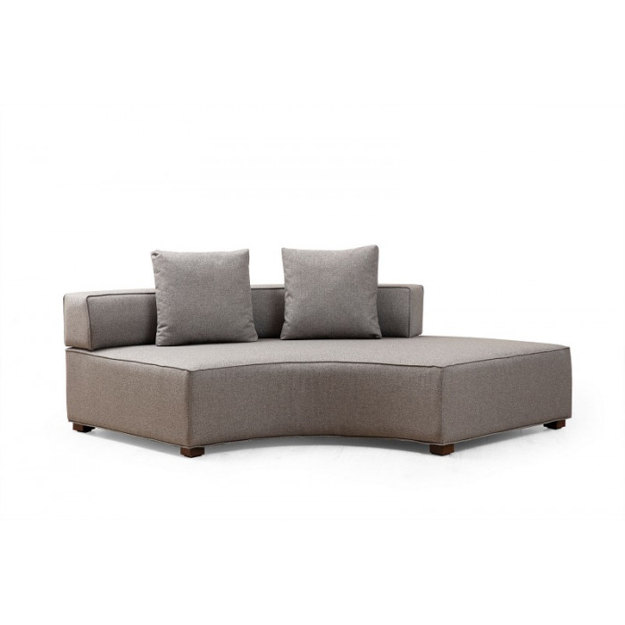 GONDOL Ecksofa-Garnitur grau - links