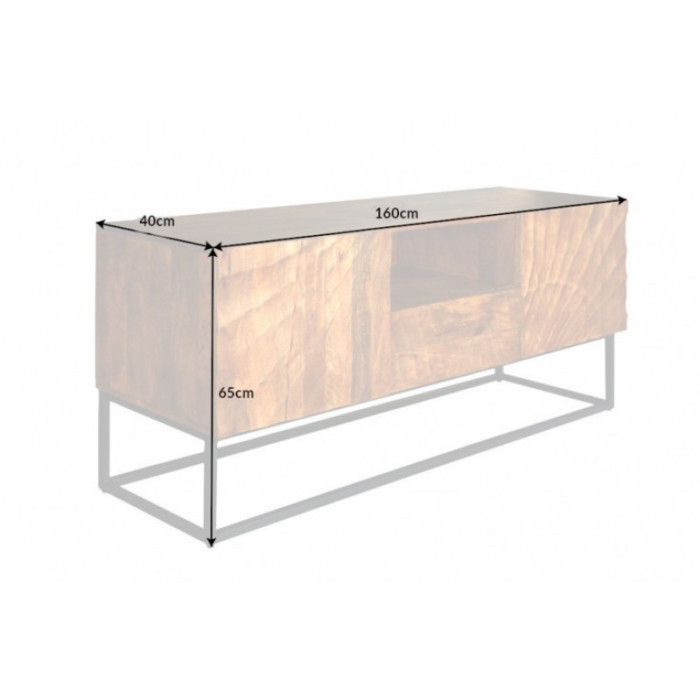 SCORPION Design TV-Tisch massiv Mango 160 cm braun